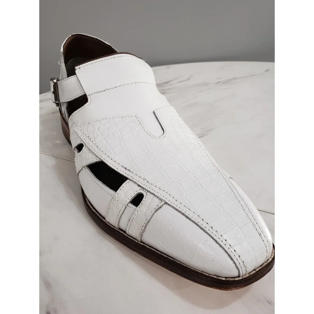 NEW WITHOUT BOX - Size 10 WIDE Stacy Adams Calvino Men's Sandal Dress Croc Snake